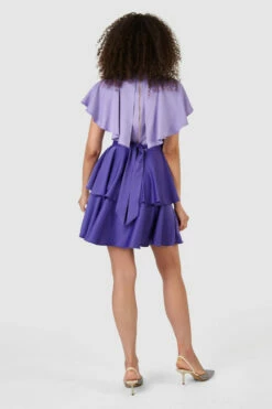 Closet London Purple Frill Mini Dress -Closet London Popular Shop D7603 22 57909.1633697505