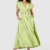 Closet London Lime Green Full Skirt Midi Dress -Closet London Popular Shop D7605 8 52581.1636976974