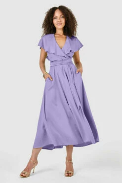 Closet London Purple Full Skirt Midi Dress -Closet London Popular Shop D7605 8 52581.1636976974.1280.1280 copy 26179.1655993747