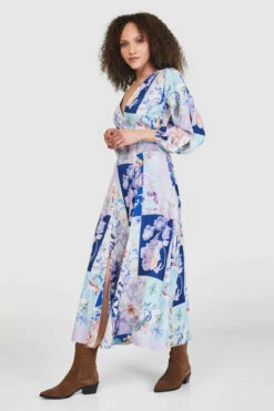 Closet London Navy Floral Print Full Skirt Wrap Dress -Closet London Popular Shop D7606 137 55514.1651242474