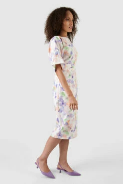 Closet London Ivory Floral Print Kimono Side Slit Midi Dress 8 Closet London Ivory Floral Print Kimono Side Slit Midi Dress -Closet London Popular Shop D7631 35 66537.1633700916