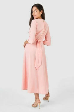 Closet London Blush Pink High-Low Wrap Midi Dress -Closet London Popular Shop D7633 37 15481.1659095759