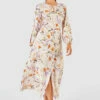 Closet London Multi Floral Print Gathered Neck Midi Dress -Closet London Popular Shop D7634 MG 5235 09577.1633701188