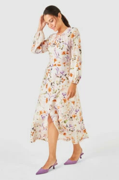 Closet London Multi Floral Print Gathered Neck Midi Dress 7 Closet London Multi Floral Print Gathered Neck Midi Dress -Closet London Popular Shop D7634 MG 5243 25147.1633701177