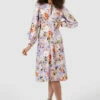 Closet London Purple Floral Print Puff Sleeve Dress -Closet London Popular Shop D7651 4 25533.1633702516