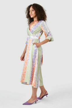 Closet London Multi Floral Print High-Low Wrap Dress -Closet London Popular Shop D7681 21 41625.1633703914