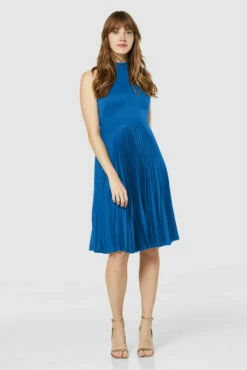 Closet London Cobalt Blue Pleated Skirt Dress -Closet London Popular Shop D7726 20211130 Closet 1556 42762.1639566132.1280.1280 2 62516 1 copy 94205.1664793189