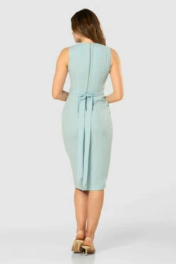 Closet London Blue Sleeveless Wrap Midi Dress -Closet London Popular Shop D7764 20210907 Closet London119779 22056.1643722796