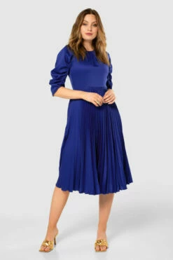 Closet London Royal Blue Pleated Raglan Midi Dress -Closet London Popular Shop D7774 20210907 Closet London121393 2 27438.1643800235