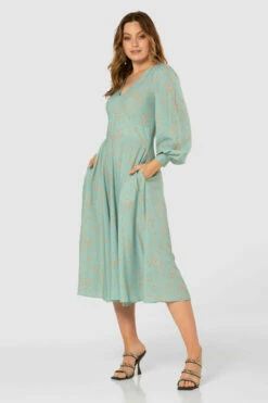 Closet London Blue V-Neck Spot Print A-Line Midi Dress -Closet London Popular Shop D7826 20210907 Closet London119659 99239.1645012970