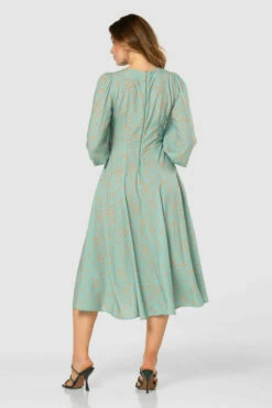 Closet London Blue V-Neck Spot Print A-Line Midi Dress -Closet London Popular Shop D7826 20210907 Closet London119667 84563.1645012980