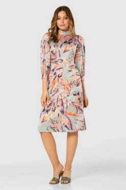 Closet London Multi Floral Print Puff Sleeve Midi Dress -Closet London Popular Shop D7840 20210907 Closet London119848 12351.1643720991
