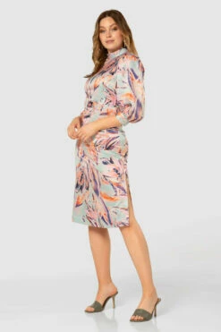 Closet London Multi Floral Print Puff Sleeve Midi Dress -Closet London Popular Shop D7840 20210907 Closet London119849 62121.1643909319
