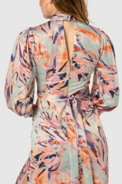 Closet London Multi Floral Print Puff Sleeve Midi Dress -Closet London Popular Shop D7840 20210907 Closet London119857 40853.1643909320