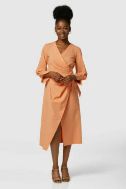 Closet London Coral Pleated Wrap Midi Dress 7 Closet London Coral Pleated Wrap Midi Dress -Closet London Popular Shop D7881 2636 49807.1643719500
