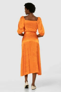 Closet London Orange Sweetheart Neck Midi Dress -Closet London Popular Shop D7885 20210907 Closet London119464 2 00494.1645008284