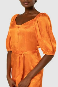 Closet London Orange Sweetheart Neck Midi Dress -Closet London Popular Shop D7885 20210907 Closet London119466 2 90587.1645008306