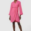 Closet London Pink Draped Wrap Dress