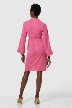 Closet London Pink Draped Wrap Dress -Closet London Popular Shop D7887 20211026 Closet London 0528 93607.1647278000