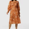 Closet London Orange Floral Print Puff Sleeve Dress -Closet London Popular Shop D7897 3088 10133.1643893844