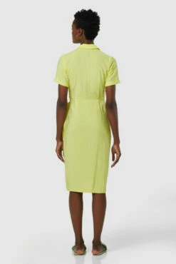 Closet London Lemon Yellow Shirt Wrap Dress -Closet London Popular Shop D7954 20211026 Closet London1594 85666.1647277594