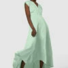 Closet London Mint Green Kimono High-Low Midi Dress