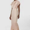 Closet London Blush Pink High Neck Kimono Midi Dress