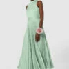Closet London Mint Green Pleated Skirt Midi Dress