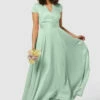 Closet London Mint Green 2 In 1 Maxi Hi-Low Dress