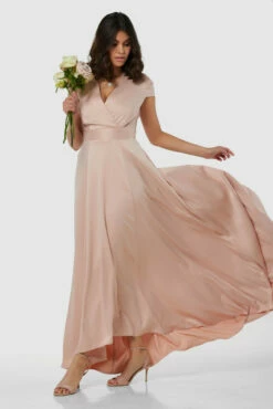 Closet London Blush Pink 2 In 1 Maxi Hi-Low Dress -Closet London Popular Shop D7988 20211026 Closet London2363 76036.1645709026