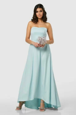Closet London Pale Blue Strapless Maxi Dress -Closet London Popular Shop D7989 20211026 Closet London2602 51213.1645709063
