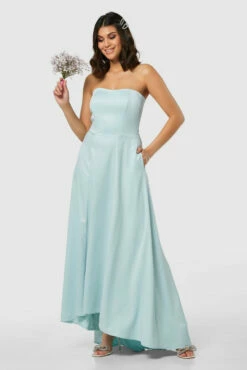 Closet London Pale Blue Strapless Maxi Dress -Closet London Popular Shop D7989 20211026 Closet London2634 14632.1645709069