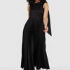 Closet London Black Draped Neck Maxi Dress -Closet London Popular Shop D7993 1722 43180.1662544596
