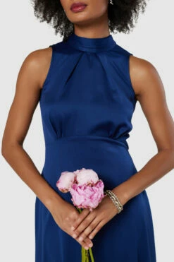 Closet London Navy High Neck Maxi Dress -Closet London Popular Shop D7994 20220620 Closet London16289 59138.1672842337