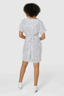 Closet London Ivory V-Neck Tulip Print Dress -Closet London Popular Shop D8098 20220620 Closet London16718 34476.1656582549