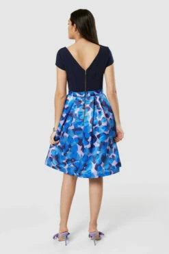 Closet London Navy Floral Print 2-in-1 Full Skirt Dress -Closet London Popular Shop D8102 20220621 Closet London 18636 01216.1656584393