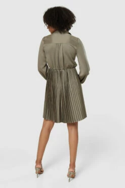 Closet London Khaki Green Pleated Shirt Dress 9 Closet London Khaki Green Pleated Shirt Dress -Closet London Popular Shop D8120 20220620 Closet London16821 70472.1656586461