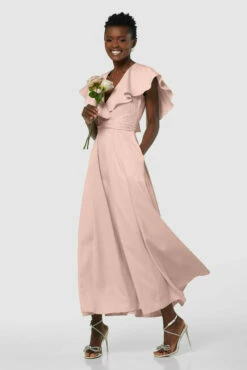 Closet London Blush Pink Full Skirt Cape Midi Dress -Closet London Popular Shop D8139 20211026 Closet London2140 32307.1645709400.1280.1280 85547.1650534525