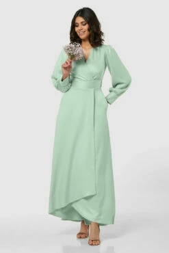 Closet London Mint Green High-Low Wrap Dress -Closet London Popular Shop D8140 20211026 Closet London1993 48497.1645709429.1280.1280 13083.1650968909