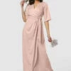 Closet London Blush Pink Pleated A-Line Wrap Dress -Closet London Popular Shop D8144 20211026 Closet London2743 02473.1645709584.1280.1280 91318.1650534891