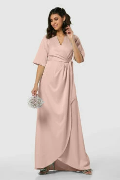 Closet London Blush Pink Pleated A-Line Wrap Dress -Closet London Popular Shop D8144 20211026 Closet London2757 41112.1645709592.1280.1280 51413.1650534898