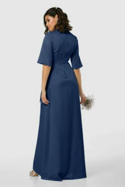 Closet London Navy Blue Pleated A-Line Wrap Dress -Closet London Popular Shop D8144 20211026 Closet London2766 39910.1645709594.1280.1280 60841.1650969200