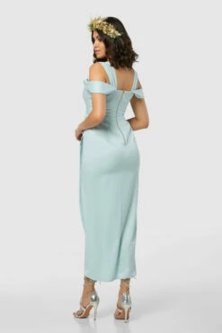 Closet London Pale Blue Cowl Neck Pencil Dress -Closet London Popular Shop D8146 20211026 Closet London2234 16625.1645709640