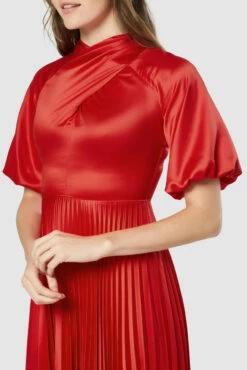 Closet London Red Puff Sleeve Midi Dress -Closet London Popular Shop D8193 20211130 Closet 0235 12962.1659698941