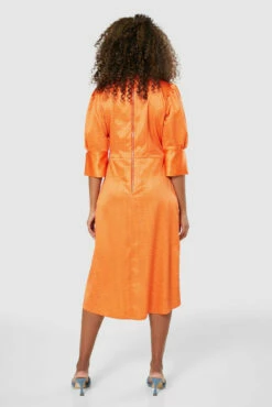 Closet London Orange Print Tie Wrap Dress -Closet London Popular Shop D8288 20220118 Closet 0960 66779.1652355360