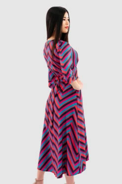 Closet London Red Print High-Low Wrap Midi Dress -Closet London Popular Shop D8292 Red DSC 6608 02085.1649693943