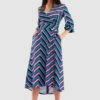 Closet London Teal Print High-Low Wrap Midi Dress -Closet London Popular Shop D8292 Teal DSC 6630 32148.1649694036