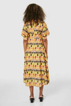 Closet London Yellow Print Puff Sleeve Midi Dress -Closet London Popular Shop D8295 20220118 Closet 1194 53623.1653318037