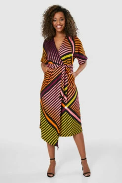Closet London Black Print Kimono A-Line Midi Dress -Closet London Popular Shop D8310D8310 20220118 Closet 2038 41254.1652356005