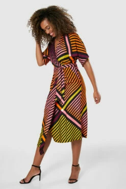 Closet London Black Print Kimono A-Line Midi Dress -Closet London Popular Shop D8310D8310 20220118 Closet 2042 86884.1652356006